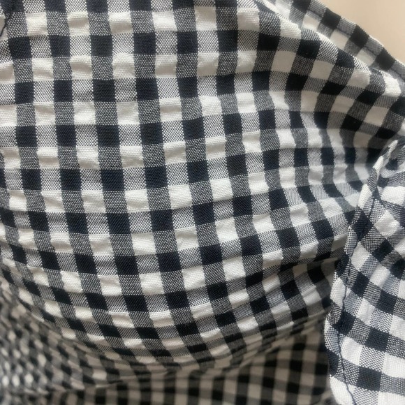 Evolutionary NWT Black White Gingham Printed Co-Ord Romper, Med - Picture 8 of 13